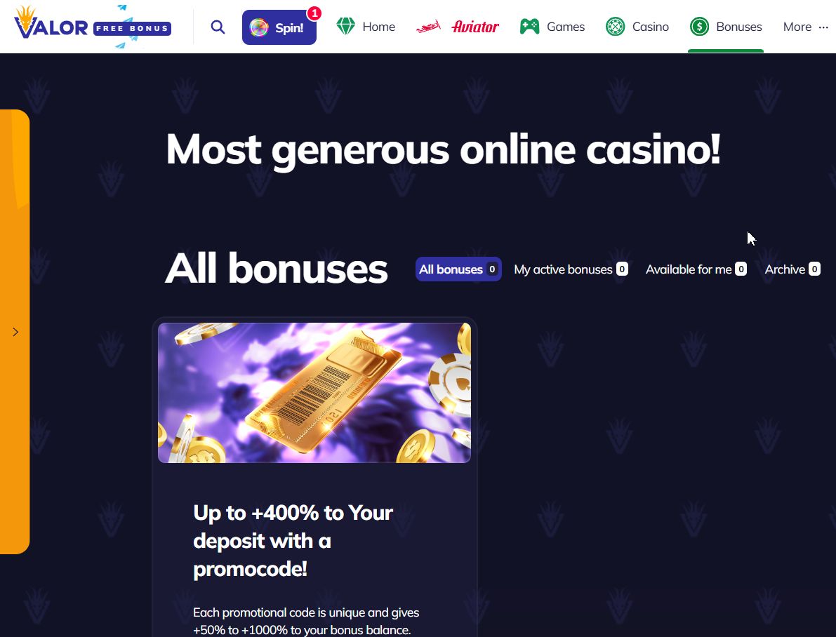 valor casino