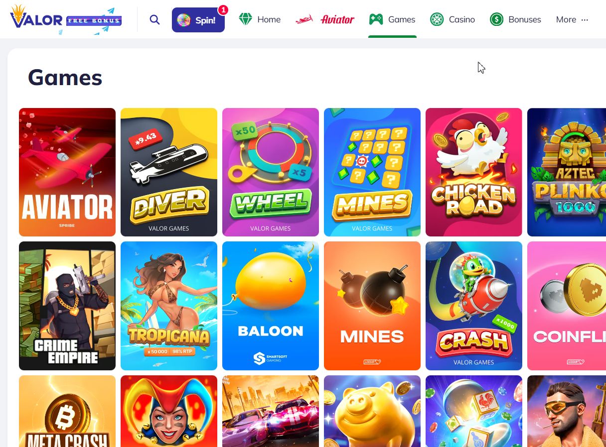 valor casino