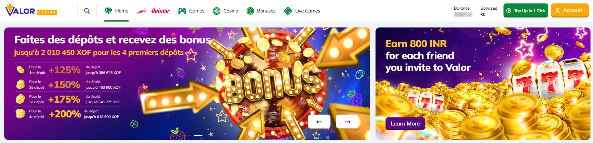 valor casino