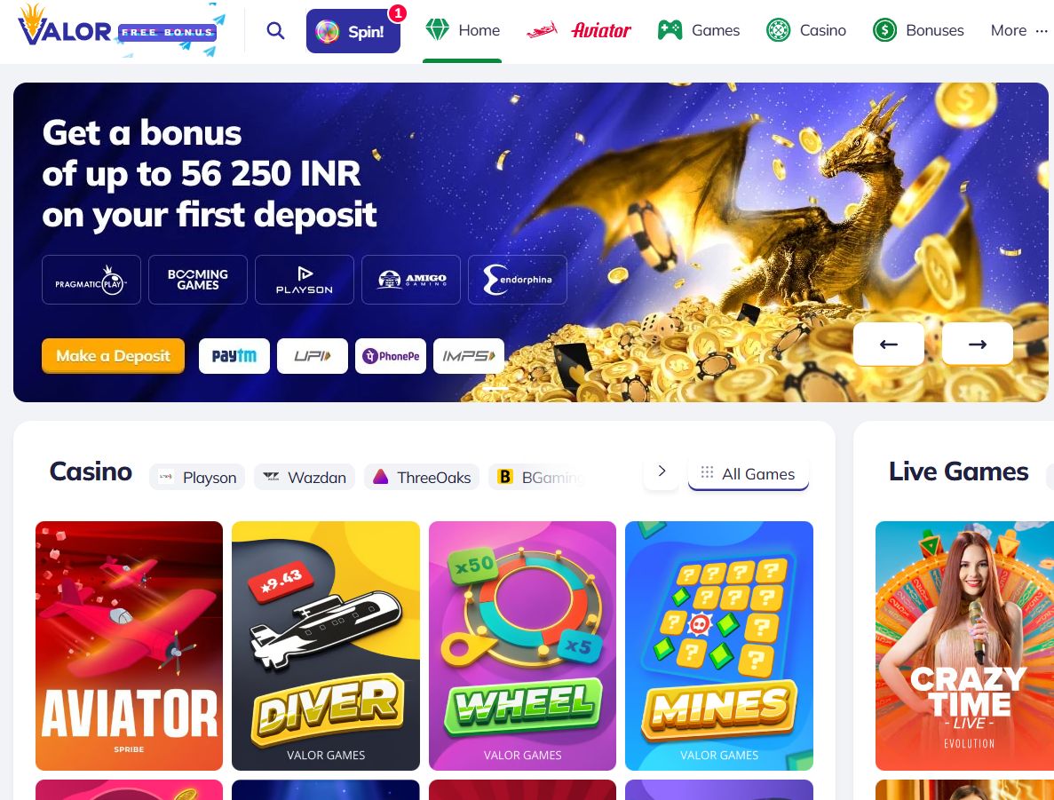 valor casino