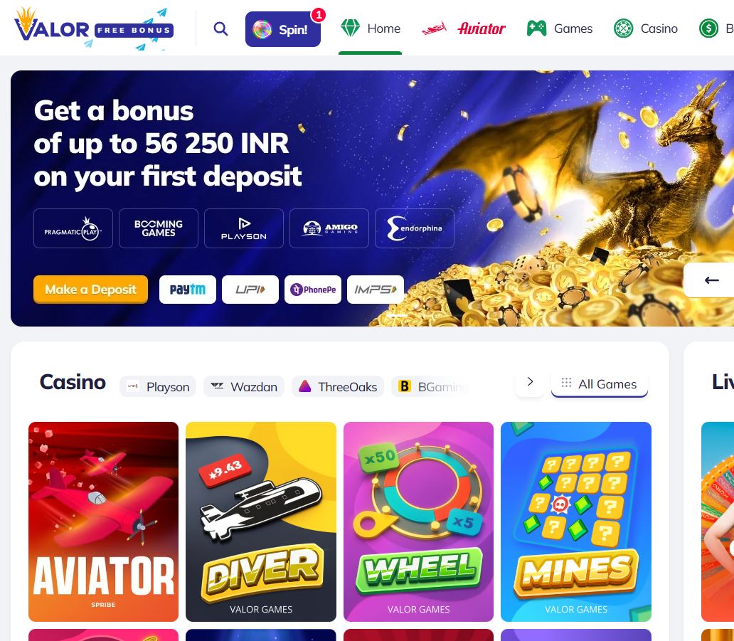 valor casino