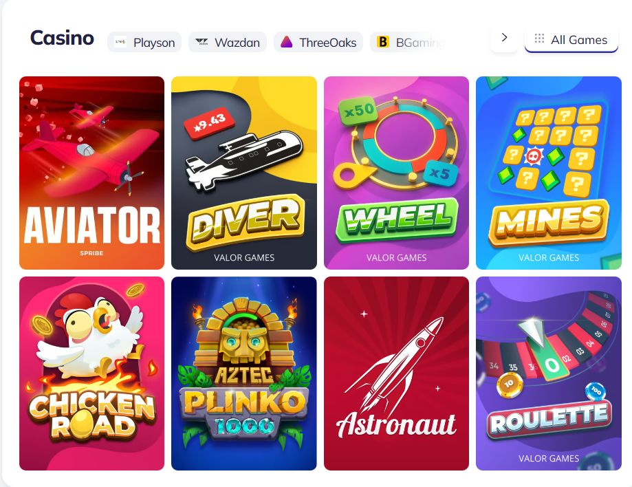 valor casino